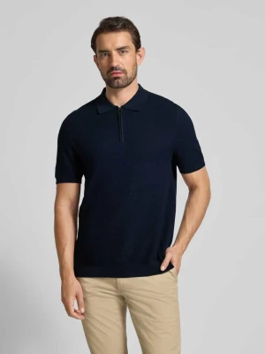 Koszulka polo o kroju regular fit z krótkim zamkiem błyskawicznym Christian Berg Men