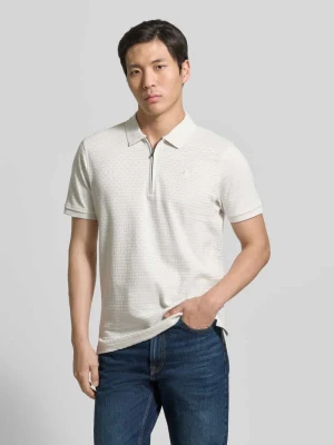 koszulka polo o kroju regular fit z krótkim zamkiem błyskawicznym Lerros