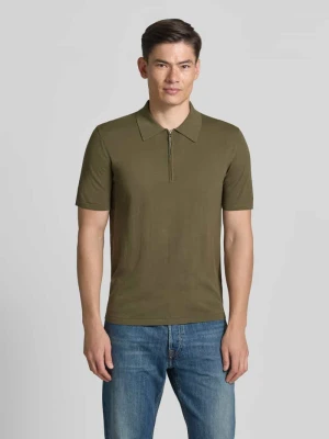 koszulka polo o kroju regular fit z krótkim zamkiem błyskawicznym model 'ORBIT' Tiger Of Sweden