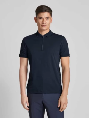 Koszulka polo o kroju regular fit z listwą na zamek błyskawiczny model ‘FAVE’ Selected Homme