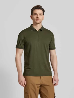Koszulka polo o kroju regular fit z zamkiem błyskawicznym model ‘FAVE’ Selected Homme