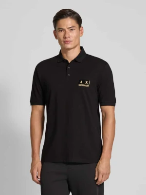 Koszulka polo o kroju regular fit z logo Armani Exchange
