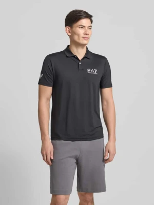 Koszulka polo o kroju regular fit z logo EA7 Emporio Armani