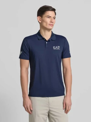 Koszulka polo o kroju regular fit z logo EA7 Emporio Armani
