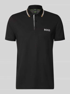 koszulka polo o kroju regular fit z mieszanka bawełny model 'Paddy Pro' Boss Czarny