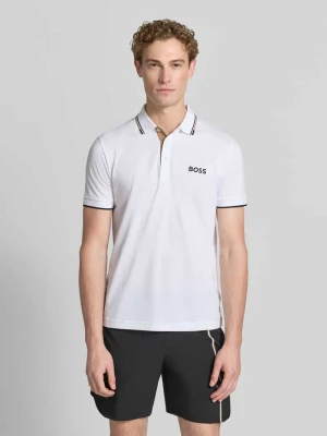 Koszulka polo o kroju regular fit z mieszanka bawełny model 'PADDY PRO' Boss Złamany biały