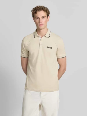 Koszulka polo o kroju regular fit z mieszanka bawełny model 'PADDY PRO' Boss Piaskowy