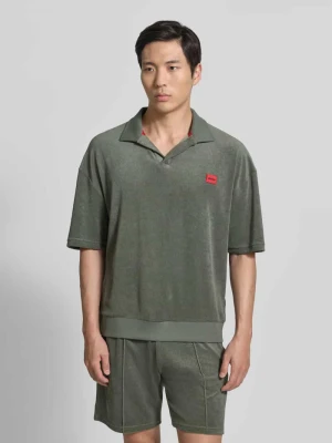 Koszulka polo o kroju regular fit z mieszanka bawełny model 'TERRANCE' Hugo Khaki