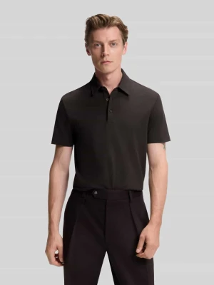 Koszulka polo o kroju regular fit z mieszanki bawełny i jedwabiu model ‘PARRIS’ – BECKHAM x BOSS