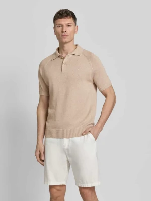 Koszulka polo o kroju regular fit z mieszanki bawełny i kaszmiru z listwą guzikową GRAN SASSO