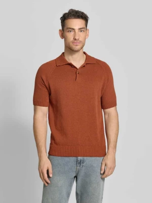 Koszulka polo o kroju regular fit z mieszanki bawełny i kaszmiru z listwą guzikową GRAN SASSO