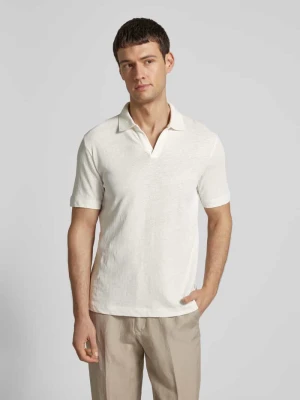 Koszulka polo o kroju regular fit z mieszanki bawełny i lnu Marc O'Polo
