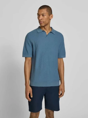 koszulka polo o kroju regular fit z mieszanki bawełny i lnu model 'MATTIS' Selected Homme