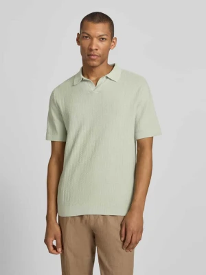 koszulka polo o kroju regular fit z mieszanki bawełny i lnu model 'MATTIS' Selected Homme