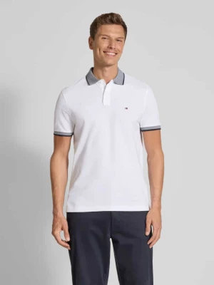 Koszulka polo o kroju regular fit z mieszanki bawełny i lnu Tommy Hilfiger