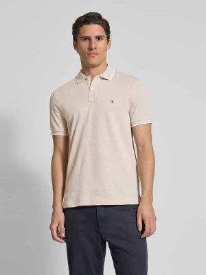 Koszulka polo o kroju regular fit z mieszanki bawełny i lnu Tommy Hilfiger
