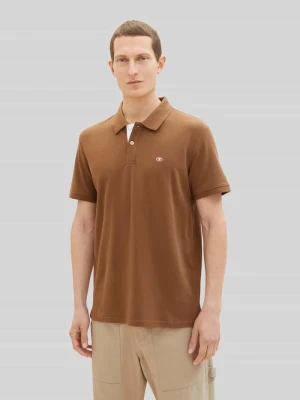 koszulka polo o kroju regular fit z mieszanki bawełny i wiskozy Tom Tailor Khaki