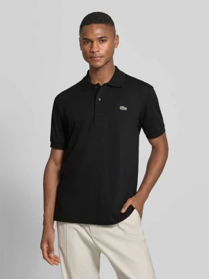 Koszulka polo o kroju regular fit z mieszanki bawełny Lacoste Czarny