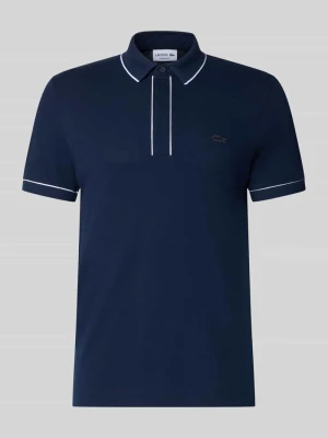Koszulka polo o kroju regular fit z mieszanki bawełny Lacoste Granatowy