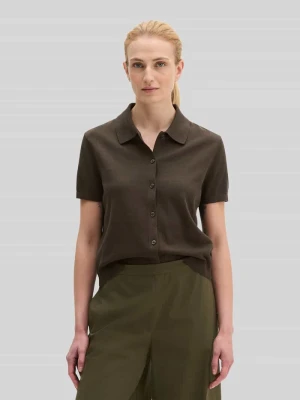 Koszulka polo o kroju regular fit z mieszanki bawełny Marc O'Polo Średniobrązowy