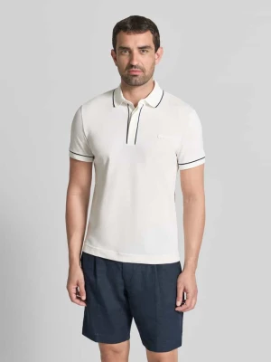 Koszulka polo o kroju regular fit z mieszanki bawełny model 'CHEMISE' Lacoste Złamany biały
