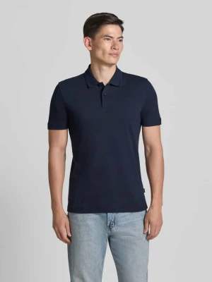 koszulka polo o kroju regular fit z mieszanki bawełny model 'PARLAY 240' Boss Granatowy