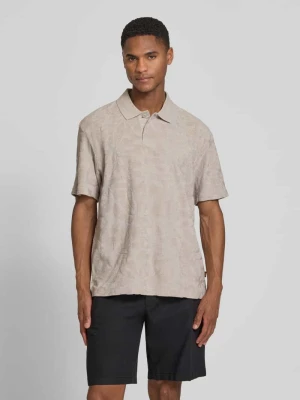 koszulka polo o kroju regular fit z mieszanki bawełny model 'PE_FLOWER' Boss Orange