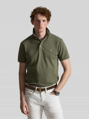 Koszulka polo o kroju regular fit z mieszanki bawełny Polo Ralph Lauren Oliwkowy