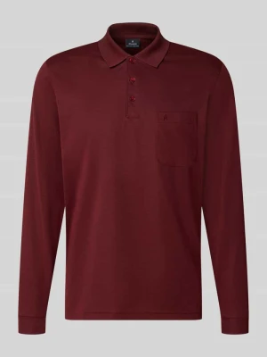 koszulka polo o kroju regular fit z mieszanki bawełny RAGMAN Bordowy