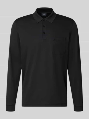 koszulka polo o kroju regular fit z mieszanki bawełny RAGMAN Czarny