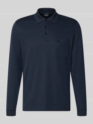 koszulka polo o kroju regular fit z mieszanki bawełny RAGMAN Granatowy
