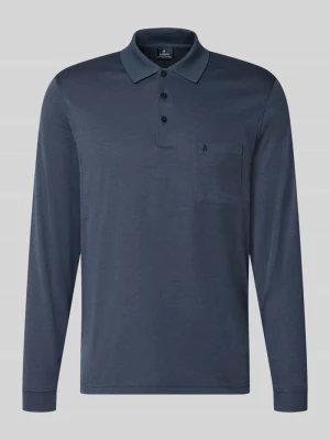 koszulka polo o kroju regular fit z mieszanki bawełny RAGMAN Jeansowy niebieski