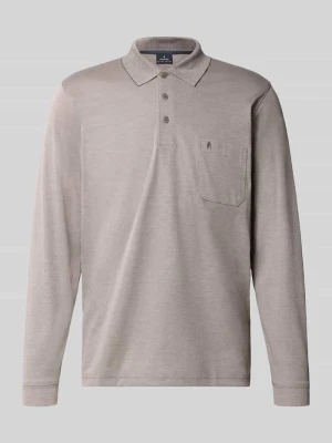 koszulka polo o kroju regular fit z mieszanki bawełny RAGMAN Srebrny