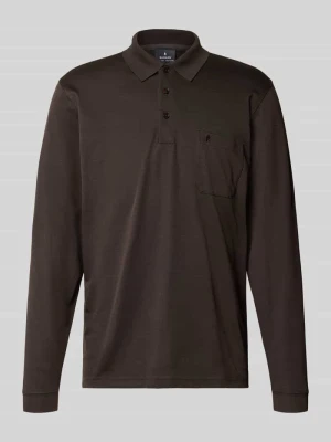koszulka polo o kroju regular fit z mieszanki bawełny RAGMAN Średniobrązowy