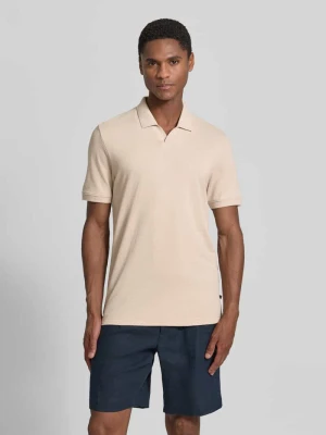 Koszulka polo o kroju regular fit z mieszanki bawełny s.Oliver Beżowy