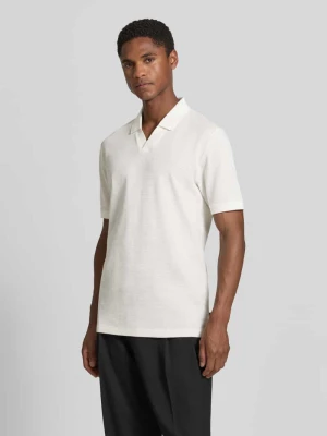 Koszulka polo o kroju regular fit z mieszanki bawełny s.Oliver Biały