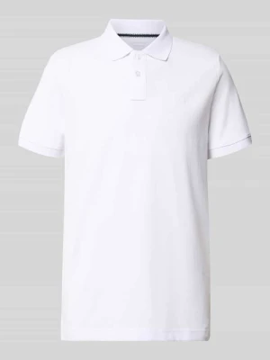 koszulka polo o kroju regular fit z mieszanki bawełny Tom Tailor Biały