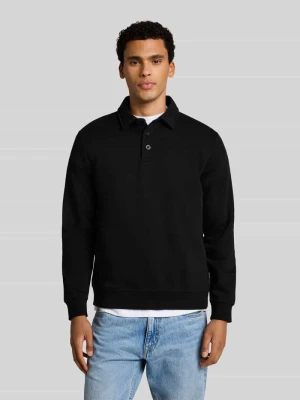 Koszulka polo o kroju regular fit z mieszanki bawełny Tom Tailor Czarny