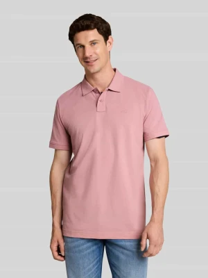 koszulka polo o kroju regular fit z mieszanki bawełny Tom Tailor Różowy