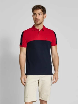 Koszulka polo o kroju regular fit z mieszanki bawełny Tommy Hilfiger