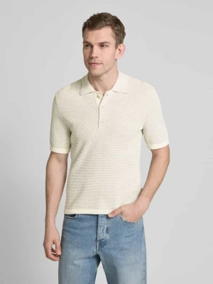 Koszulka polo o kroju regular fit z mieszanki bawełny z efektem marszczenia Marc O'Polo