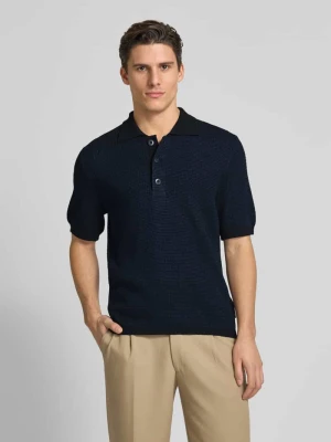 Koszulka polo o kroju regular fit z mieszanki bawełny z efektem marszczenia Marc O'Polo