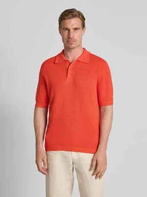 Koszulka polo o kroju regular fit z mieszanki lnu i bawełny Marc O'Polo