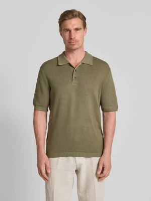 Koszulka polo o kroju regular fit z mieszanki lnu i bawełny Marc O'Polo
