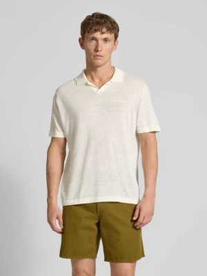 Koszulka polo o kroju regular fit z mieszanki lnu i bawełny model ‘Emmanuel’ Les Deux