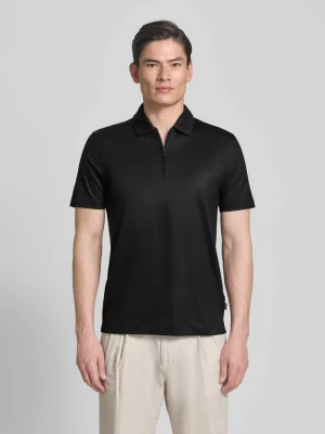 Koszulka polo o kroju regular fit z mieszanki lyocellu i bawełny model 'H-PARAS 50' Boss Czarny
