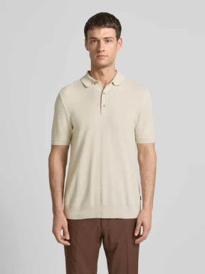 Koszulka polo o kroju regular fit z mieszanki lyocellu i bawełny model ‘LANNOTTI’ Boss