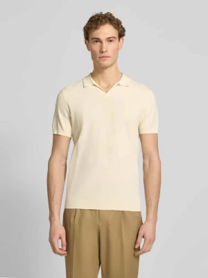 Koszulka polo o kroju regular fit z mieszanki lyocellu z dodatkiem jedwabiu Profuomo