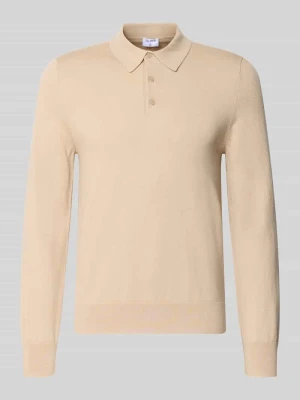 koszulka polo o kroju regular fit z mieszanki wełny Filippa K Beżowy