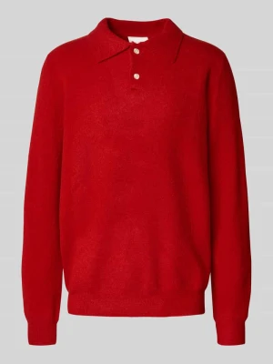 Koszulka polo o kroju regular fit z mieszanki wełny z listwą guzikową Forét